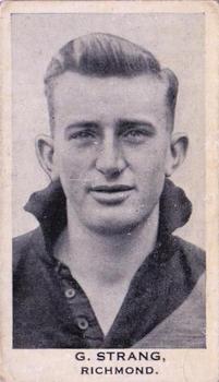 1932 Godfrey Phillips Tobacco Victorian League & Association Footballers #18 Gordon Strang Front